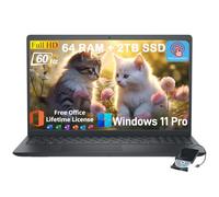 Dell Inspiron 15 3530 Touchscreen Laptop - Business & Student Laptop Computer, W/Office Lifetime & Win 11 Pro, Intel i5-1334U, 15.6" FHD Anti-Glare Display, External DVD Drive, 64GB RAM, 2TB SSD