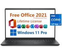 Dell Inspiron 15 Business Laptop, Free Microsoft Office 2021 with Lifetime License, 15.6"" FHD Display, Intel 10-Core i7-1255U, 16GB DDR4, 1TB PCIe SSD, Windows 11 Pro, Black