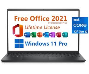 Dell Inspiron 15 Business Laptop, Free Microsoft Office 2021 with Lifetime License, 15.6"" FHD Display, Intel 10-Core i7-1255U, 32GB DDR4, 1TB PCIe SSD, Windows 11 Pro, Black