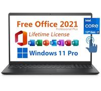 Dell Inspiron 15 Business Laptop, Free Microsoft Office 2021 with Lifetime License, 15.6"" Touchscreen FHD Display, Intel 10-Core i7-1255U, 32GB DDR4, 2TB PCIe SSD, Windows 11 Pro, Black