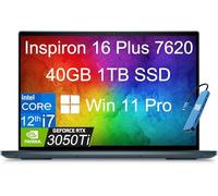 Dell Inspiron 16 Plus 7000 7620 Business Laptop (16" 3K, Intel 12th Gen i7-12700H, GeForce RTX 3050 Ti 4GB, 40GB RAM, 1TB SSD), Backlit, Thunderbolt 4, Wi-Fi 6E, IST Hub, Win 11 Pro w/AI Copilot