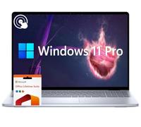 Dell Inspiron 16 Touch Screen Business Laptop, 16" WVA Display, Intel 10-Core 7 150U, Windows 11 Pro, Lifetime Microsoft Office, 64GB RAM 1TB SSD, Fingerprint Reader, Backlit Keyboard, Ice Blue