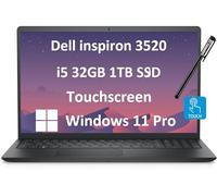 Dell Inspiron Touchscreen Laptop (15.6" FHD Touch, Intel Core i5-1155G7, 32GB RAM, 1TB SSD) for Business, Students, Enterprises, Numeric Keypad, Narrow-Bezel, Webcam, Win 11 Pro S Mode, Carbon Black