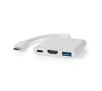 USB-C Multi-Port Adapter USB-C™ to HDMI™ / USB-A / USB-C™ Female 5 Gbps White