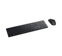 Dell KM5221W Pro Wireless Keyboard and Mouse, UK (QWERTY), 2.4GHz, 128-bit AES Encryption, 4000 dpi, Windows, Apple, Android, Linux and Chrome, (Black)