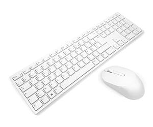Dell KM5221W White FRENCH Pro Wireless Keyboard & Mouse Combo Bundle