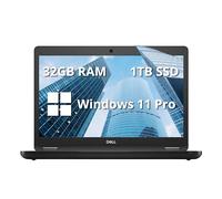 Dell Latitude 5490 14" FHD Business Laptop, Intel i5-8350U Quad Processor, 32GB RAM, 1TB PCIe SSD, Intel UHD Graphics, Backlit Keyboard, HD Webcam, Windows 11 Pro, Black