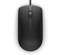 Dell MS116 Mouse USB 570-AAIS Black Optical LED Tracking 1000 DPI 2 Buttons 90 g