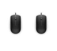 Dell MS116 Mouse USB 570-AAIS Black (Pack of 2)