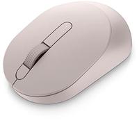 Dell MS3320W Mobile Wireless Mouse - Wireless - 2.4 GHz, Bluetooth 5.0, Optical LED, Mechanical - Ash Pink