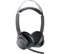 Dell Premier Wireless ANC Headset - WL7022, Control Panel on Headset Includes Call Control, Adjustable Leatherette Headband and Earpads, USB Dongle, Adjustable Boom Mic, Charging Stand - Black