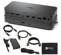 Dell Pro Dock WD25 - USB-C Docking Station 3 Year Warranty with 100W Power Delivery, Dual Display Support, and 2.5GbE Ethernet with Adapter + HDMI + DisplayPort Cable + C to C Cable + Cloth