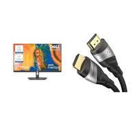 Dell S2721NX 27 Inch Full HD (1920x1080) Monitor, 75Hz, IPS, 4ms & 8K HDMI 2.1 cable - 2m - Ultra High Speed HDMI, certified & designed in Germany