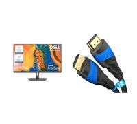 Dell S2721NX 27 Inch Full HD (1920x1080) Monitor, 75Hz, IPS, 4ms & HDMI Cable 8K / 4K - 2m - with A.I.S Shielding - Designed in Germany
