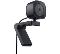 Dell WB3023 1080p Full HD Webcam - 30fps, Auto Light Correction, Noise Reduction Microphones, Wide-Angle Lens, USB-C, Privacy Shutter, Adjustable Mount, Black