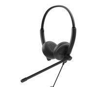 Dell Wired Headset WH125 - USB-A Plug & Play, On-Ear Cushioned Design, 270° Rotatable Boom Mic, Inline Volume & Mute Controls, 2.1m Cable, Lightweight 125g - Black
