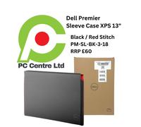 Dell Premier Sleeve Case XPS 13" - Black / Red Stitch PM-SL-BK-3-18 RRP £60