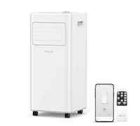 DELLA 8,000 BTU Cools Up To 150 Sq. Ft, Portable Air Conditioner with Heat Pump, Smart WiFi Enabled, Work with Alexa,Geo Fencing, Dehumidifier & Fan Portable AC Unit with Remote Control & Window Kit