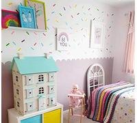 Della Bella Sprinkles Confetti Sticks Shaped Rainbow 220x Stickers Colours 20x on Each Colour Kids Bedroom Wall Stickers Decal Nursery Baby Children Decor Kids Art Home De
