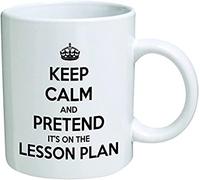 Della Pace 11 Ounces Funny Coffee Mug Keep Calm And Pretend Is On The Lesson Plan Teacher