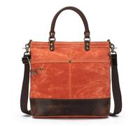 Della Q Canvas Tote - Water-Resistant Tote for Knitting or Crocheting Projects, Orange, 34cm x 30cm x 18cm - 1 Piece