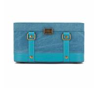 Della Q Everyday Collection Train Case - U-Shaped Opening, for Knitting or Crocheting Projects, Teal, 30.5 x 15.3 x 12.7cm - 1 Piece