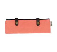 Della Q Linen Double Pointed Needle Pouch - for Knitting or Crocheting Projects, Coral, 21.6 x 7.6cm - 1 Piece