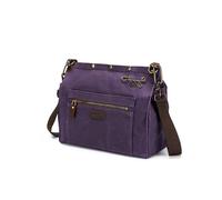 Della Q Makers 3-in-1 Rucksack Canvas Bag - Handmade Bag for Knitting or Crocheting Projects, Purple, 32cm x 15cm x 28cm - 1 Piece