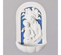 Della Robbia Madonna and Child Holy Blue and White Water Font