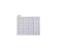 Dellefuture Silicone Resin Moulds, Mirror Surface DIY Silicone Tick-Tack-Toe Board Game Hand Craft Resin Epoxy Mold DIY Craft Tool A