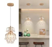 Dellemade Elegant Mini Chandelier,Flush Mount Crystal Pendant Light,Clear Shade