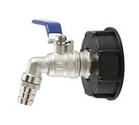Delleu 1PC IBC Tank Tap 3/4" Adapter S60x6 1000L Tank Garden Hose Rainwater Container Valve Connector Accessories