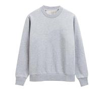 DELLMOOR Men’s Crew Neck Plain Sweatshirts, Breathable 280 GSM French Terry Fabric Cotton Long Sleeve Jumper for Mens Adult, Sizes S - 2XL (UK, Alpha, S, Regular, Regular, Light Heather Grey)