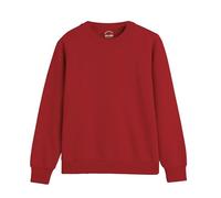 DELLMOOR Men’s Crew Neck Plain Sweatshirts, Breathable 280 GSM French Terry Fabric Cotton Long Sleeve Jumper for Mens Adult, Sizes S - 2XL (UK, Alpha, M, Regular, Regular, Maroon)