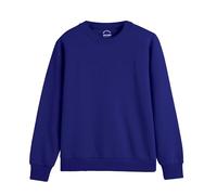 DELLMOOR Men’s Crew Neck Plain Sweatshirts, Breathable 280 GSM French Terry Fabric Cotton Long Sleeve Jumper for Mens Adult, Sizes S - 2XL (UK, Alpha, XL, Regular, Regular, Blue)