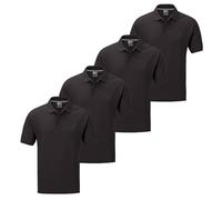 DELLMOOR Men’s Plain Multicolor Polo Shirts Pack of 4, Mixcolor Lightweight 100% Pique Cotton Short Sleeve Solid Polo (UK, Alpha, L, Regular, Regular, Charcoal)