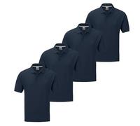 DELLMOOR Men’s Plain Multicolor Polo Shirts Pack of 4, Mixcolor Lightweight 100% Pique Cotton Short Sleeve Solid Polo (UK, Alpha, M, Regular, Regular, Navy)