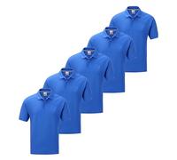 DELLMOOR Men’s Solid Multicolor Polo Shirts 5 Pack, Lightweight 100% Pique Cotton Short Sleeve Activewear Plain Polo Shirt for Men Adult, Size M - 5XL (UK, Alpha, XXL, Regular, Regular, Royal Blue)