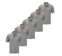 DELLMOOR Men’s Solid Multicolor Polo Shirts 5 Pack, Lightweight 100% Pique Cotton Short Sleeve Activewear Plain Polo Shirt for Men Adult, Size M - 5XL (UK, Alpha, XL, Regular, Regular, Grey)