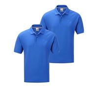 DELLMOOR Men’s Solid Polo Shirts Pack of 2, Lightweight 100% Cotton Short Sleeve Activewear Plain Polo Shirt Twin Pack Casual Polo Shirts, Sizes M - 5XL (UK, Alpha, 5XL, Regular, Regular, Royal Blue)