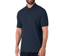DELLMOOR Men's Plain Polo Shirts, 100% Cotton Activewear Short Sleeve Regular Fit Casual Polo Shirt for Men, True Classic Design Smart Sports Adult Tops for Mens, Sizes M to 4XL, Navy