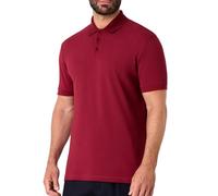 DELLMOOR Men's Plain Polo Shirts, 100% Cotton Activewear Short Sleeve Regular Fit Casual Polo Shirt for Men, True Classic Design Smart Sports Adult Tops for Mens, Sizes M to 4XL, Burgundy