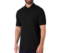 DELLMOOR Men's Plain Polo Shirts, 100% Cotton Activewear Short Sleeve Regular Fit Casual Polo Shirt for Men, Sizes M to 5XL (UK, Alpha, 5XL, Regular, Regular, Black)