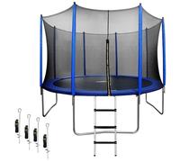 Dellonda 12ft Heavy-Duty Outdoor Trampoline for Kids with Safety Enclosure Net, Includes Anchor Kit and Ladder - DL95