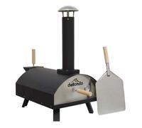Dellonda 14 Inch Wood Fired Pizza Oven 350 To 380C, Meat Smoking, Black, Portable