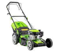 Dellonda Self Propelled Petrol Lawnmower Grass Bag 171cc 20"/51cm 4-Stroke Engine - DG102, Green