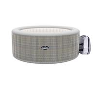 Dellonda 2-4 Person Inflatable Hot Tub Spa With Smart Pump - Rattan Effect