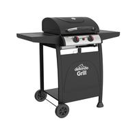 Dellonda 2 Burner Gas BBQ Grill Ignition Thermometer Black Stainless Steel DG13