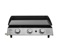 Dellonda 3 Burner Portable Gas Plancha 7.5kW BBQ Griddle, Stainless Steel