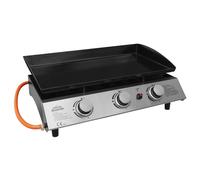 Dellonda 3 Burner Portable Gas Plancha 7.5kW BBQ Griddle Stainless Steel DG22